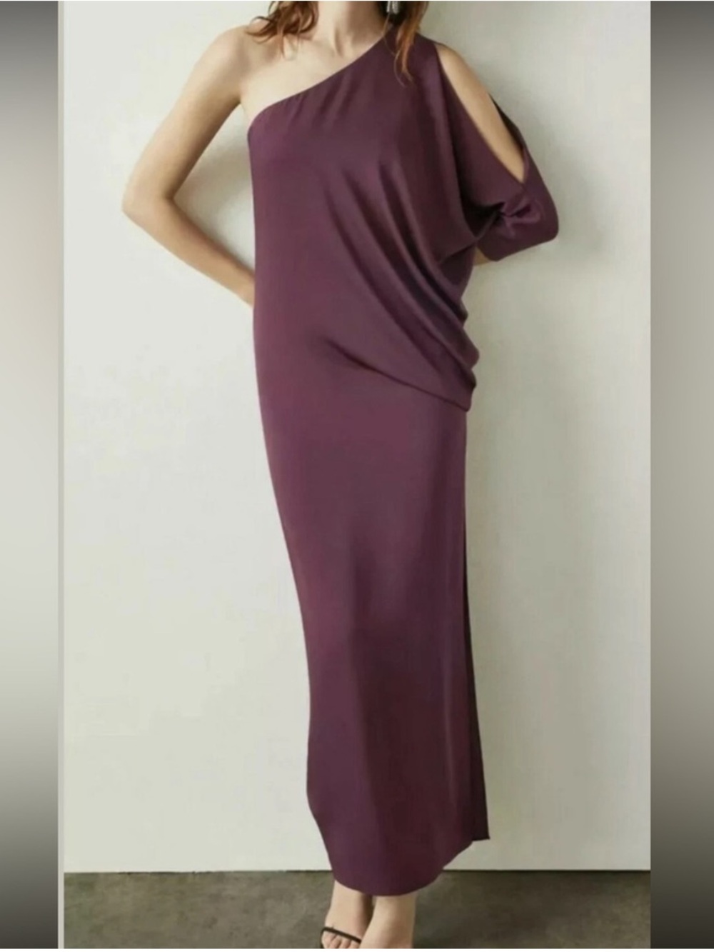 BCBGMaxAzria One-Shoulder Evening Gown